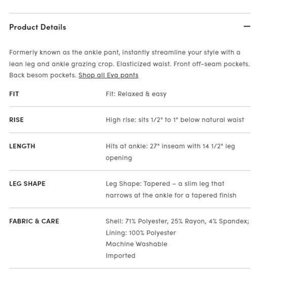 Ann Taylor Easy Ankle Pants High Rise Ivory Pull On Pants Size XS 0 2 Career - Picture 3 of 8